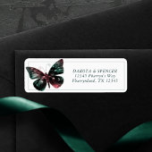 Ombre Butterfly | Jewel Tone Green Red Address