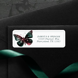 Ombre Butterfly | Jewel Tone Green Red Address