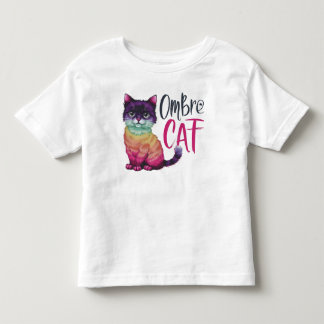 Ombre Cat Kids T-Shirt – Bunte Regenbogenkatze Süß