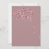 Ombre Cherry Blossom Pink Branches Baby Dusche Einladung (Rückseite)