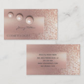 Ombre chic Rose gold Perle moderne Luxus-Glitterie Visitenkarte (Vorne/Hinten)