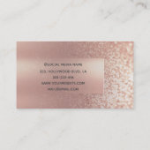 Ombre chic Rose gold Perle moderne Luxus-Glitterie Visitenkarte (Rückseite)