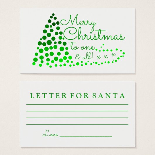 Ombré Christmas Tree, Letter For Santa (Vorne & Hinten)