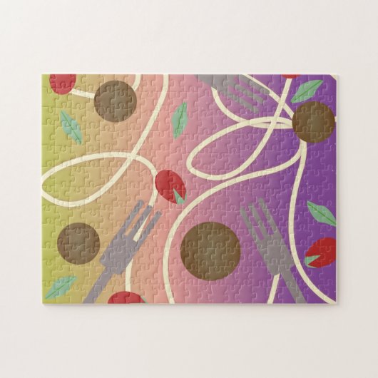 Ombre Colorful Spaghetti Rainbow Puzzle (Horizontal)