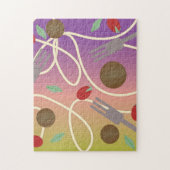 Ombre Colorful Spaghetti Rainbow Puzzle (Vertikal)