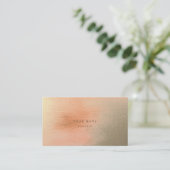 Ombre Coral Gold Metal Abstrakte Terminierungskart Terminkarte (Stehend Vorderseite)