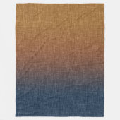 Ombre Crosshatch Amber Terracotta Clay Blue Fleecedecke (Vorderseite)