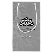 Ombre Damask individualisierbare Einkaufstasche Kleine Geschenktüte (Vorderseite)