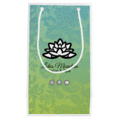 Ombre Damask individualisierbare Einkaufstasche Kleine Geschenktüte (Vorderseite)