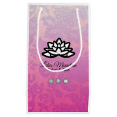 Ombre Damask individualisierbare Einkaufstasche Kleine Geschenktüte (Vorderseite)