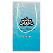 Ombre Damask individualisierbare Einkaufstasche Kleine Geschenktüte (Vorderseite)