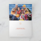 Ombre Dankful Grateful gesegnetes Foto Erntedank Karte (Innenseite)