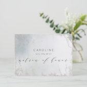 Ombre Dusty Blue Matron of Honor Vorschlag Card (Stehend Vorderseite)
