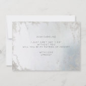 Ombre Dusty Blue Matron of Honor Vorschlag Card (Rückseite)