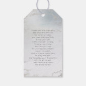 Ombre Dusty Blue Mattiert Bridal Display Dusche Geschenkanhänger (Rückseite)