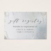 Ombre Dusty Blue Mattiert Gift Registry Insert Car (Vorderseite)