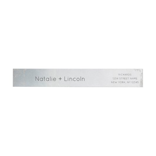 Ombre Dusty Blue Mattiert Silver Foil Chic Wedding (Person)