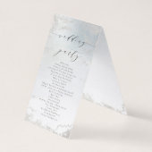 Ombre Dusty Blue Mattiert Wedding Zeremony Program (Rückseite)