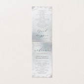 Ombre Dusty Blue Mattiert Wedding Zeremony Program (Außenseite Aufgefaltet)
