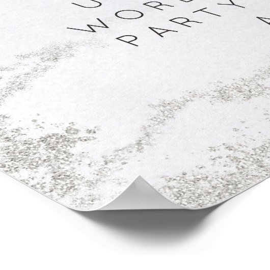 Ombre Dusty Blue Mattiertes benutzerdefiniertes Te Poster (Ecke)