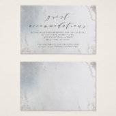 Ombre Dusty Blue Silver Unterkünfte Beilage Karte (Vorne & Hinten)