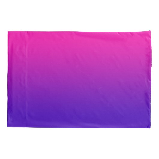 Ombre Electric Hot Pink Lila Feminine Gradient Kissenbezug (Rückseite-Links)