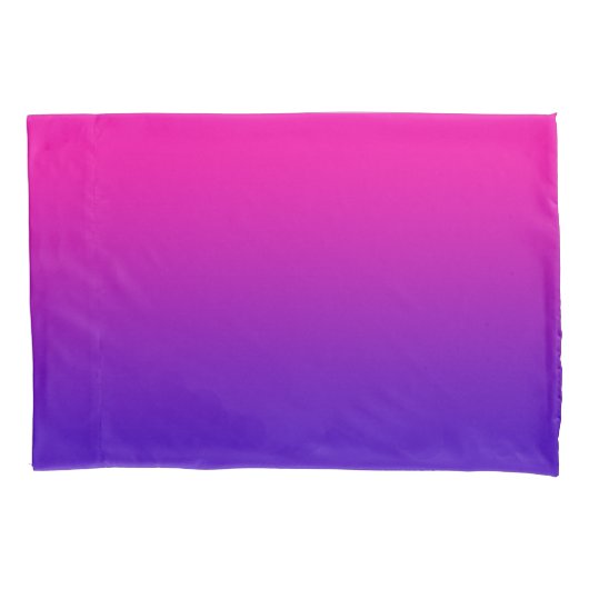 Ombre Electric Hot Pink Lila Feminine Gradient Kissenbezug (Vorderseite-Links)