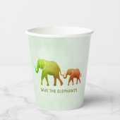 Ombre Elephants Design Paper Cups Pappbecher (Vorderseite)