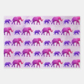 Ombre Elephants Geschenkpapier Set (Vorderseite 3)