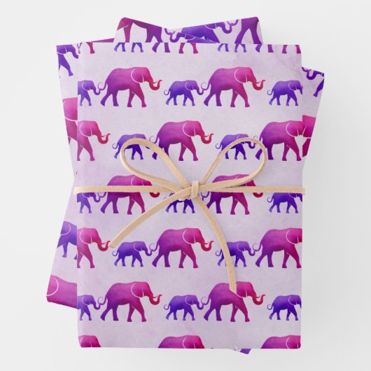 Ombre Elephants Geschenkpapier Set (Beispiel)