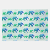 Ombre Elephants Geschenkpapier Set (Vorderseite 3)