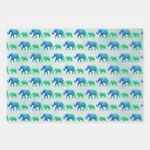 Ombre Elephants Geschenkpapier Set (Vorderseite 2)
