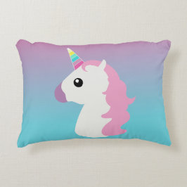 Ombre Emoji Einhorn-Kissen Dekokissen