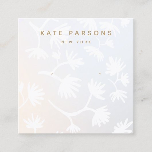 Ombre Floral Earring Juwelier Display Quadratische Visitenkarte (Vorderseite)
