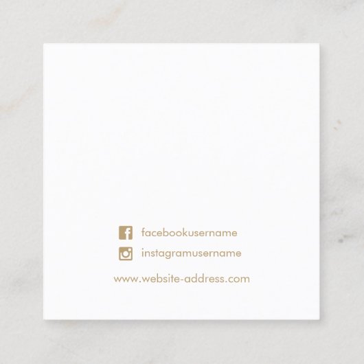 Ombre Floral Earring Juwelier Display Quadratische Visitenkarte (Rückseite)