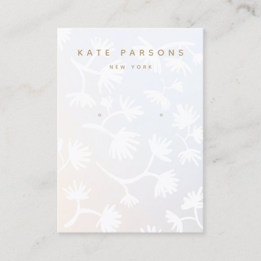 Ombre Floral Earring Juwelier Display Visitenkarte (Vorderseite)