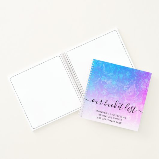 Ombre Floral Our Bucket List Notizblock (Innenseite)