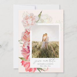 Ombre Floral Wedding Foto Save the Date