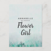 Ombre Forest Watercolor wirst du mein Blumenmädche