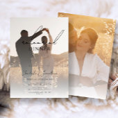 Ombre Foto Bohemisch Hochzeit Probe Dinner Einladung