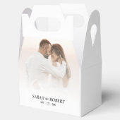 Ombre Foto Simple White Wedding Geschenkschachtel (Geöffnet)