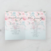 Ombre French Garden Pink Peony Hochzeit Zeremonie Programm (Innenseite)