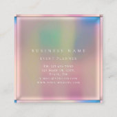 Ombre Gerahmt einfach Beruflicher Goldmindestwert Quadratische Visitenkarte (Rückseite)