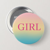 Ombre-Geschlecht-Enthüllung Mädchen-Party-Button Button (Vorne & Hinten)