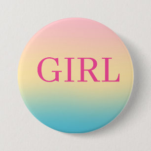 Ombre-Geschlecht-Enthüllung Mädchen-Party-Button Button