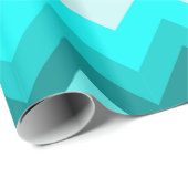 Ombre Girly Muster Aquamarin Türkis Zickzack Geschenkpapier (Rolleneckpunkt)