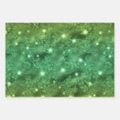 Ombre Glitter Blumenmuster mit Funkeln Geschenkpapier Set (Vorderseite)