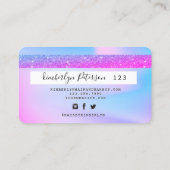 Ombre glitter credit card monogram visitenkarte (Rückseite)
