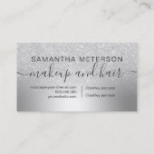 Ombre Glitter des Makes-up silbernes metallische Treuekarte (Rückseite)