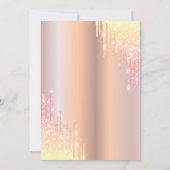 Ombre Glitzer Drop Tiara Dress Quinceañera Einladung (Rückseite)